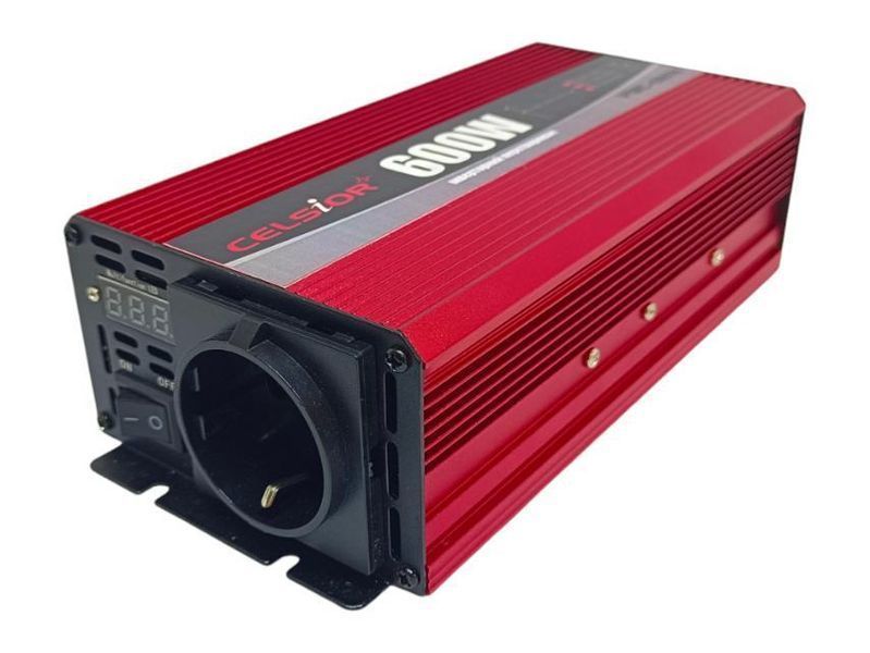 Перетворювач напруги 12V-220V 600W Celsior PWC-600W чистий сінус PWC-600W фото