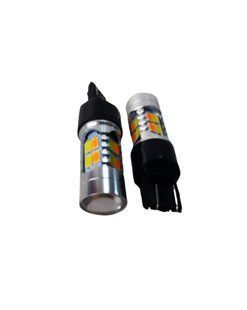 Лампочка T20 20LED 2-х конт. 12V 5730-20 біла/помаранчева 0119 W/Y фото