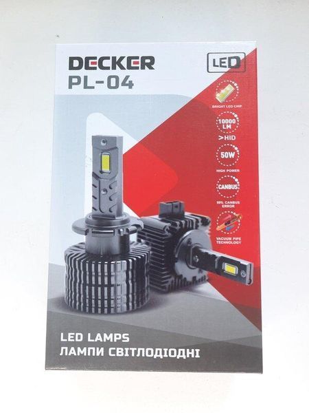 Світлодіодні лампи D1 Decker/LED/12V/50W/10000Lm/6000K Decker PL-04 D1 фото