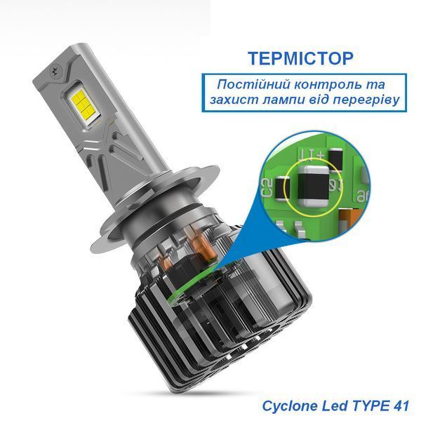 Світлодіодні лампи H27 Cyclone type41/LED/12-24V/100W/18000Lm/5700K H27 type 41 фото