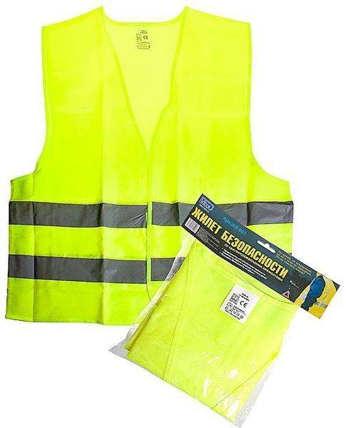 Жилет безпеки світловідбивний ЖБ-003 XL (yellow) ЖБ-003 (50) фото