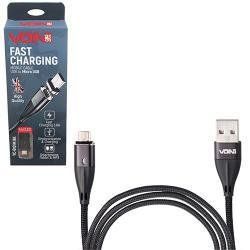 Кабель магнитный VC-6101M BK USB-MicroUSB 3А, 1m, black (быстрая зарядка/передача данных) VC-6101M BK фото
